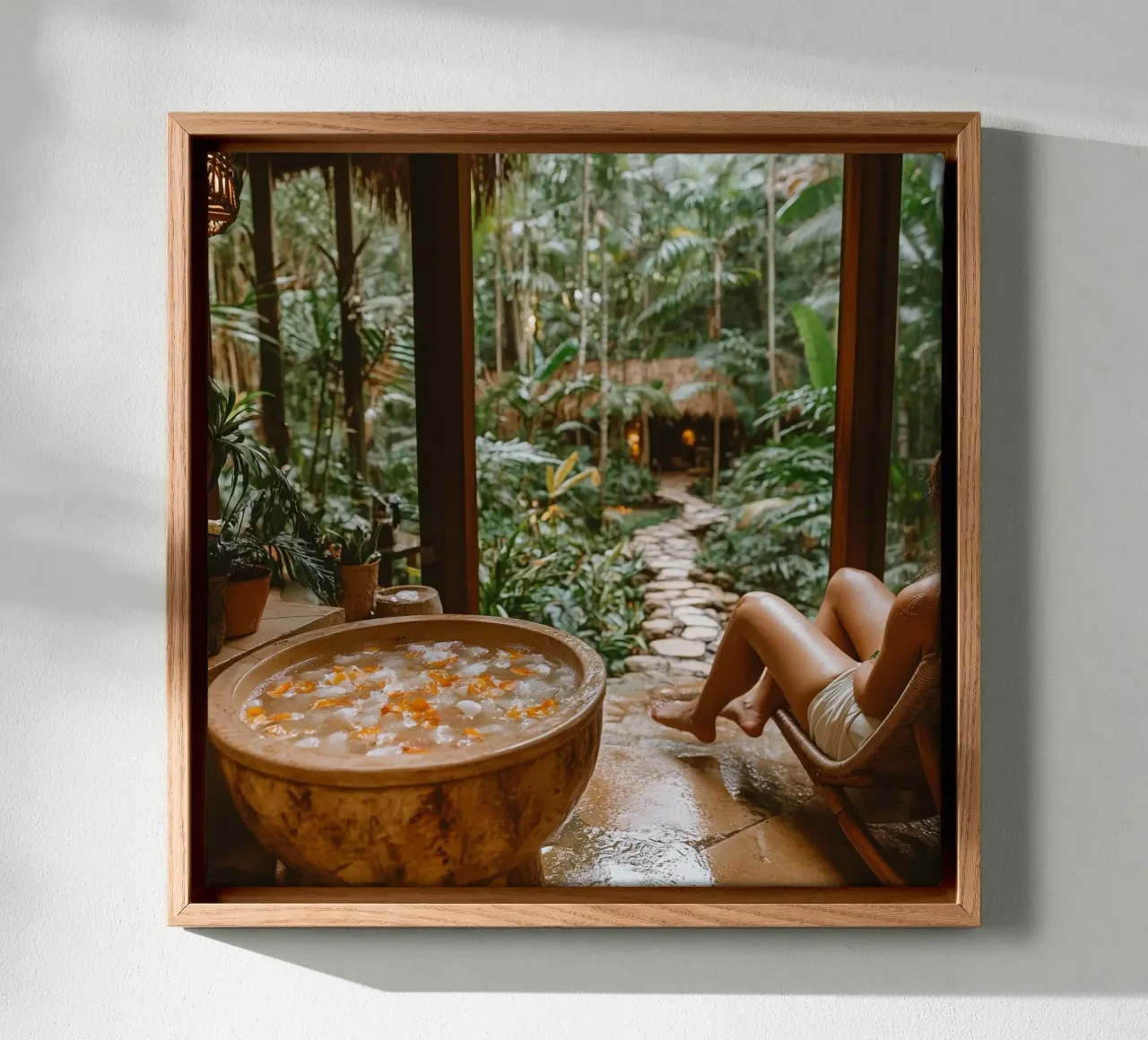 Bali Serenity Rituals tela con Cornice a cassetta da Wanderlust Vibes