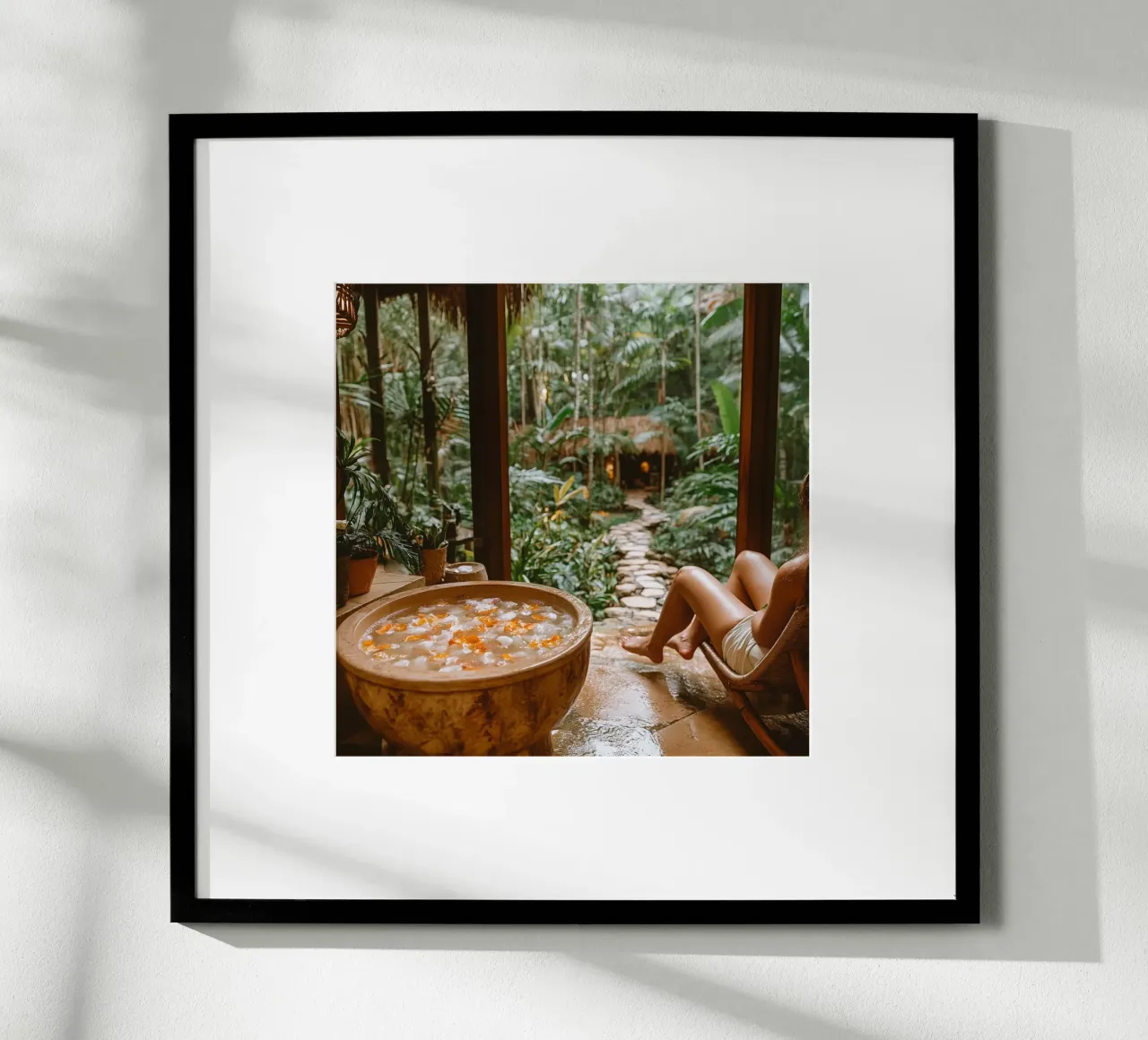 Bali Serenity Rituals poster con telaio in legno da Wanderlust Vibes