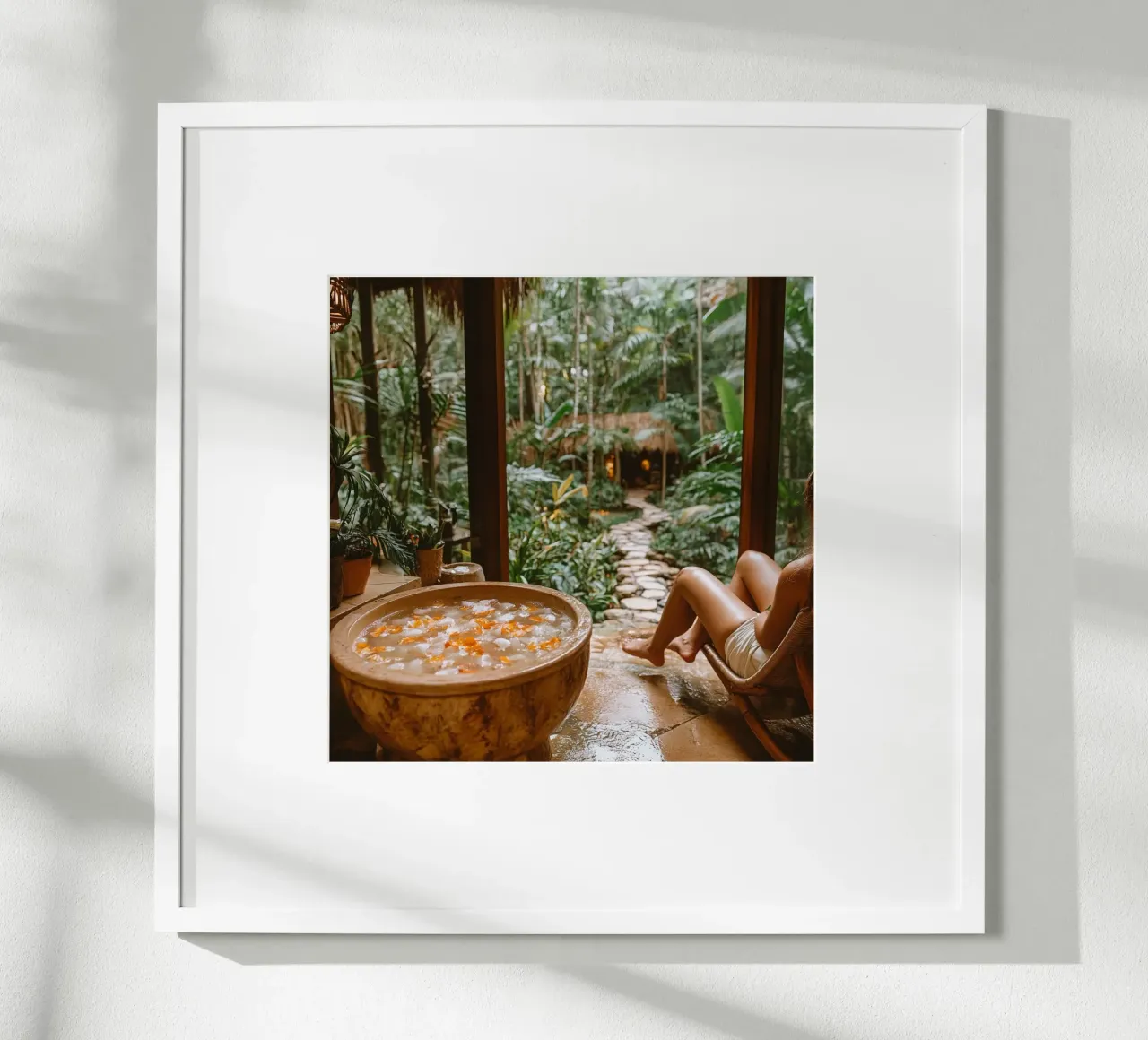 Bali Serenity Rituals poster con telaio in legno da Wanderlust Vibes