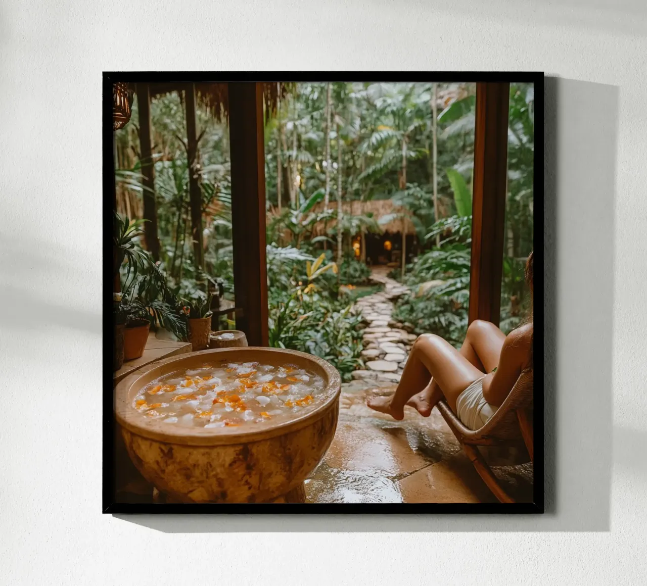 Bali Serenity Rituals poster con telaio in legno da Wanderlust Vibes