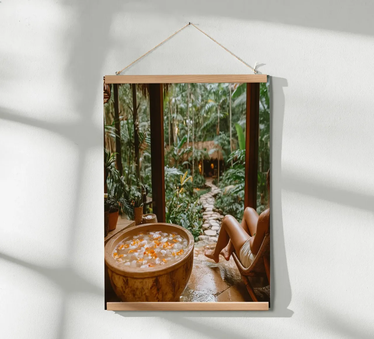 Bali Serenity Rituals poster con telaio in legno da Wanderlust Vibes