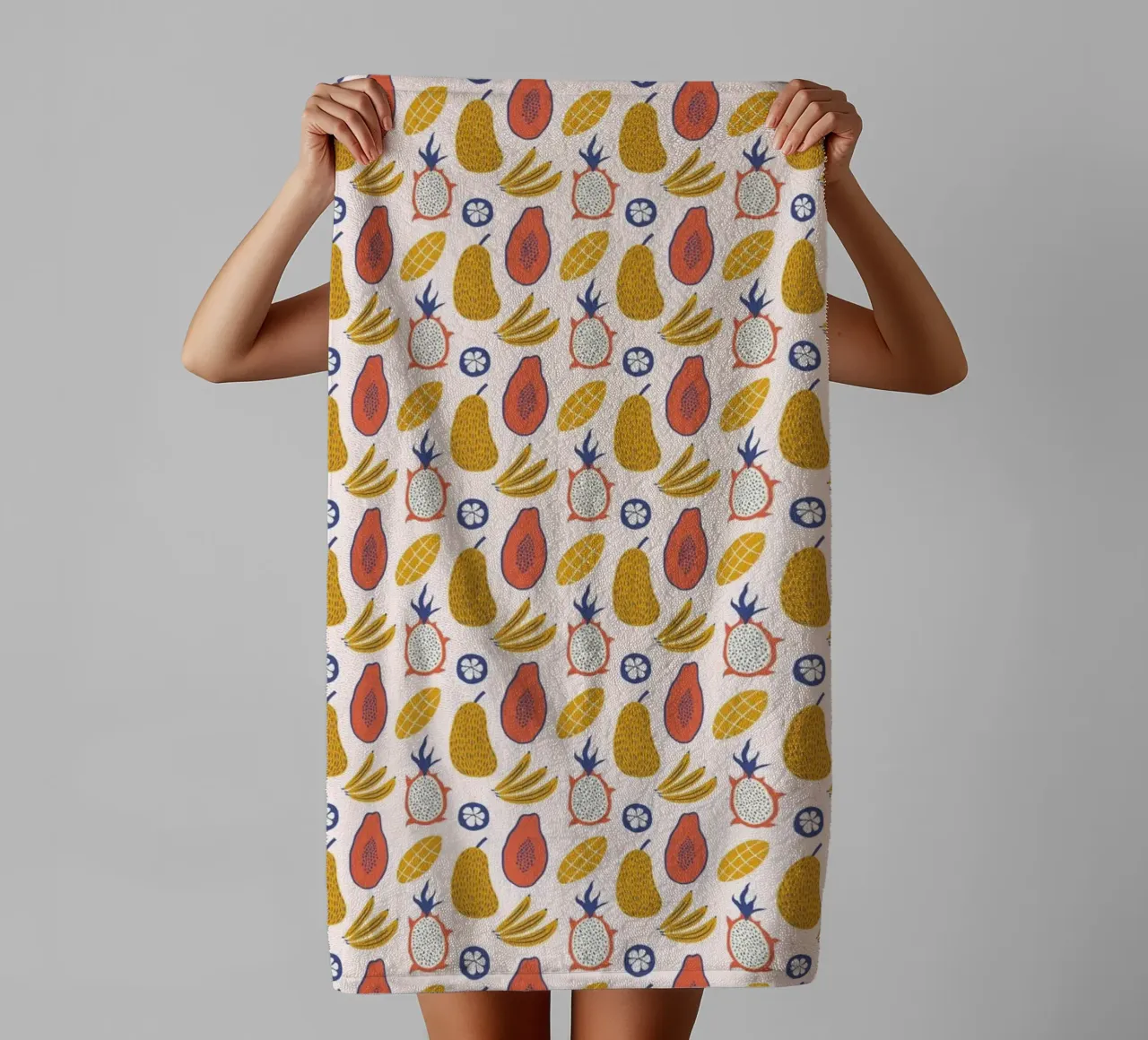 Fresh Fruits Pattern asciugamano da bagno da treechild
