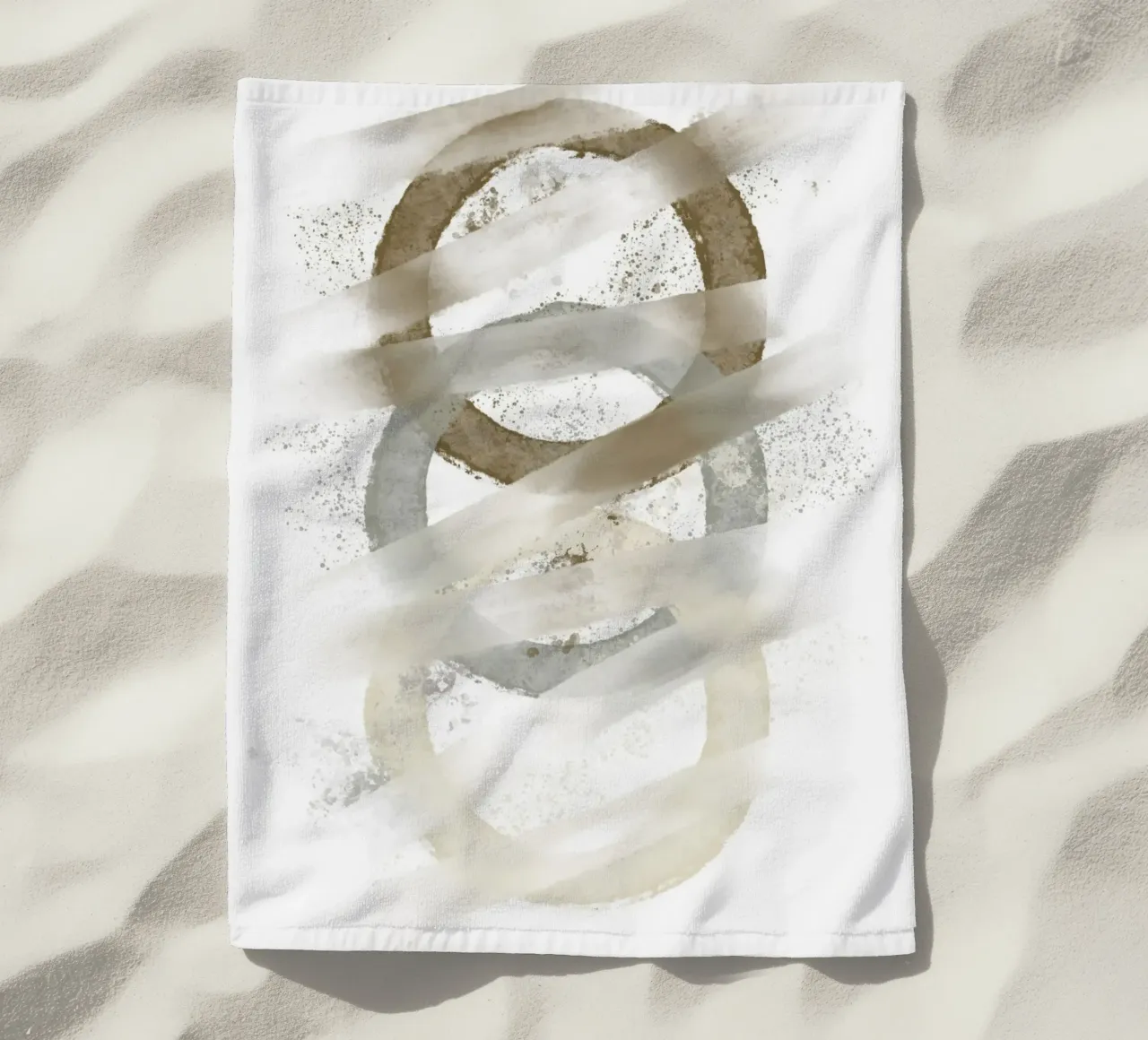 Ethereal Ring Trio beach towel by vintageshop