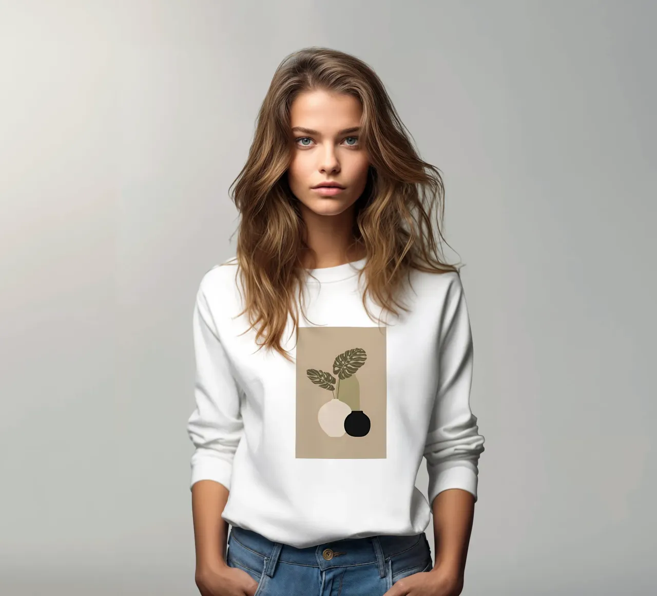 Tres jarrones sudadera de Larry