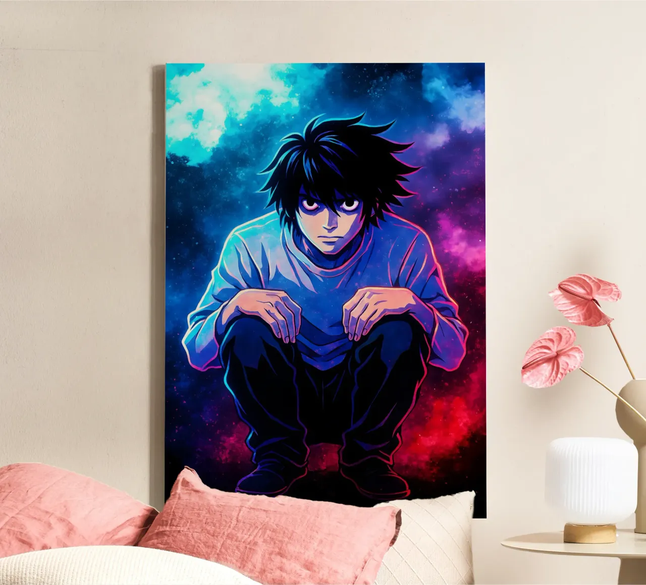 Soul Of Death Note L canvas with Floater frame by DGSoulheroes