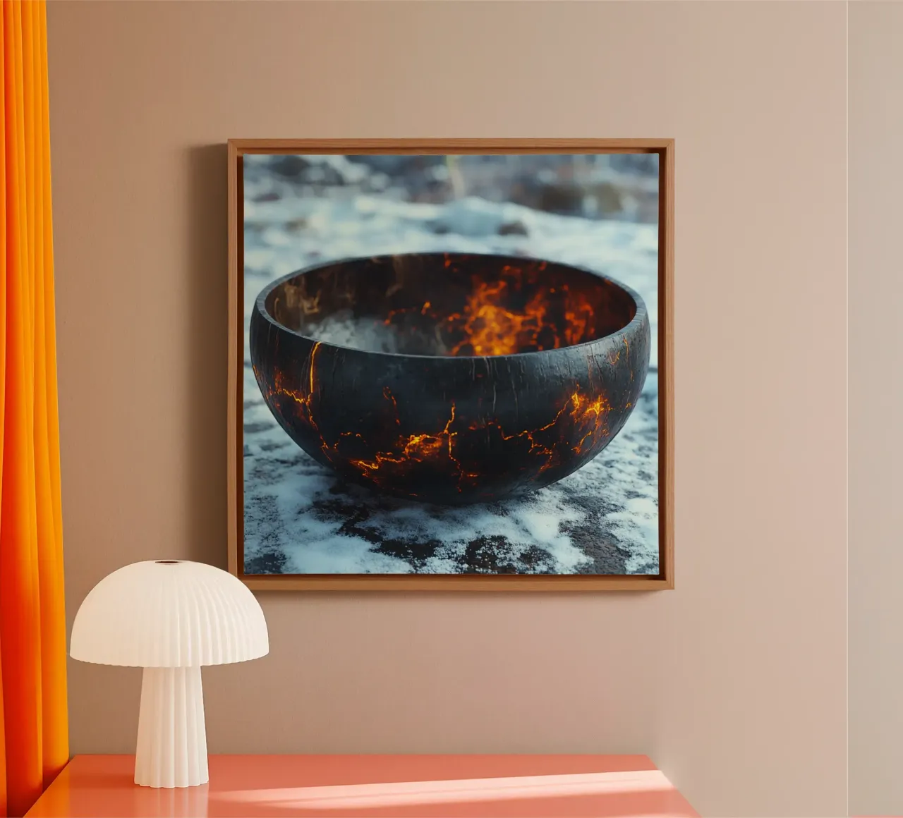 Fuoco interiore tela con Cornice a cassetta da StillVibe Home