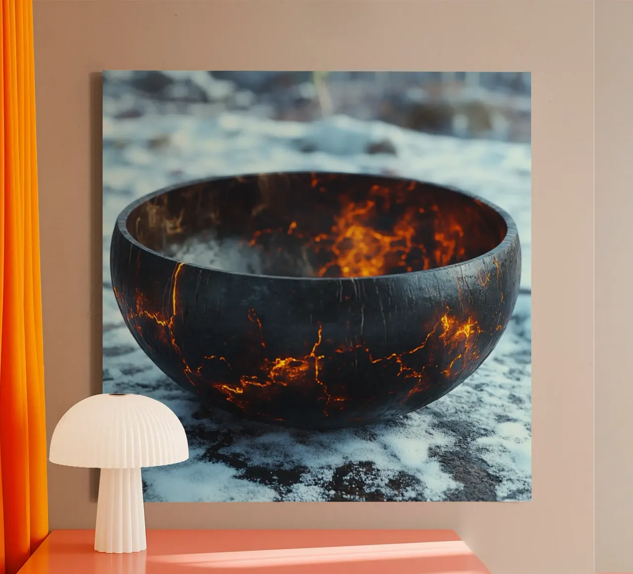 Fuoco interiore tela con Cornice a cassetta da StillVibe Home