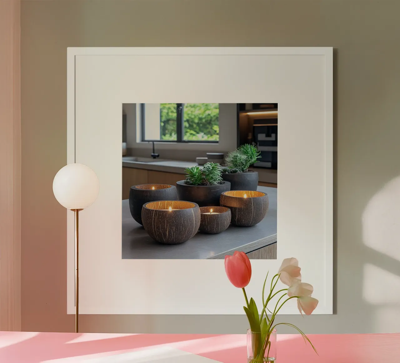 La quiete moderna poster con telaio in plastica da StillVibe Home