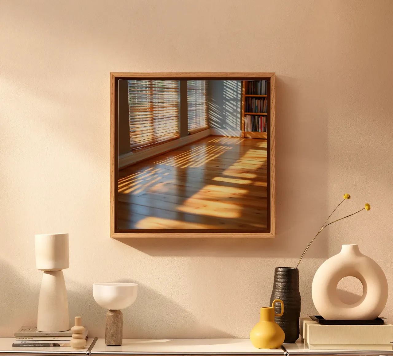 Linee morbide del mattino tela con Cornice a cassetta da StillVibe Home