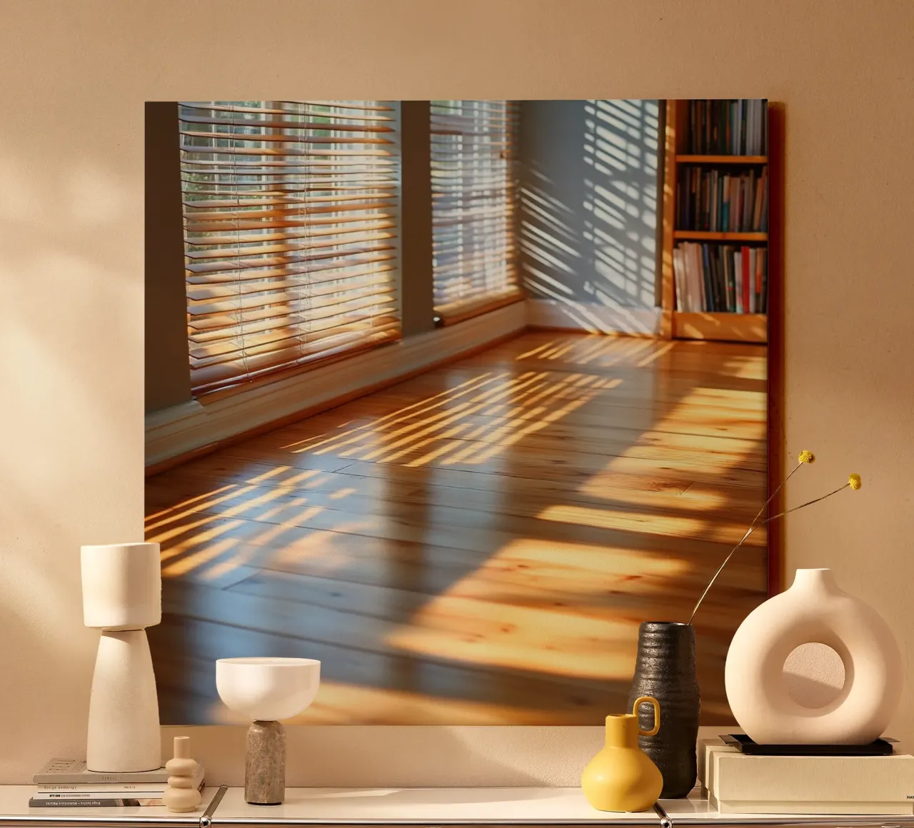 Linee morbide del mattino tela con Cornice a cassetta da StillVibe Home
