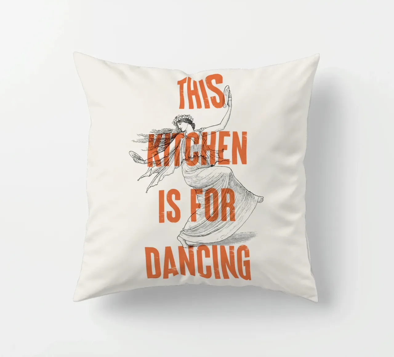 Questa cucina è per ballare cuscino da Vintagrafica