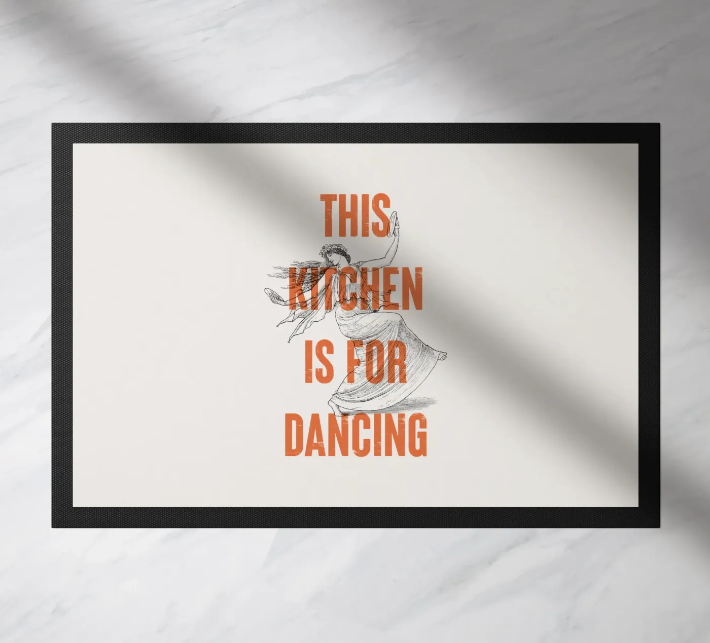 Questa cucina è per ballare zerbino da Vintagrafica