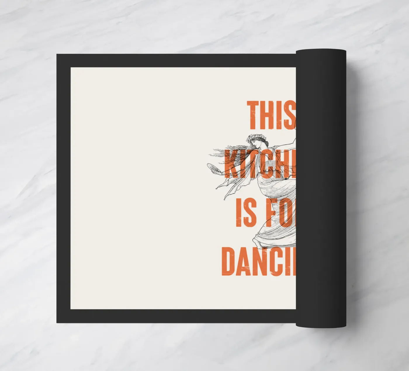 Questa cucina è per ballare zerbino da Vintagrafica