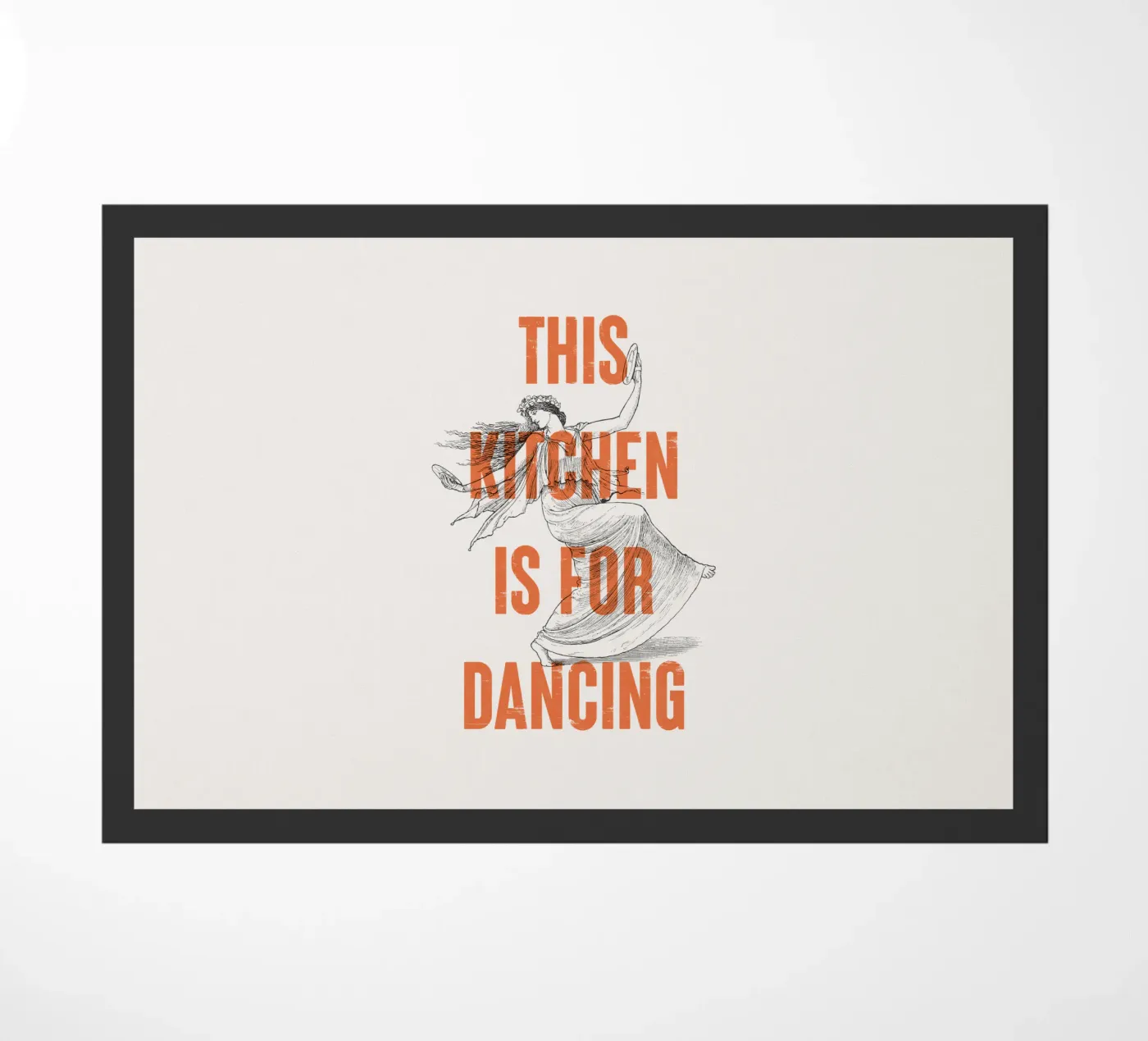 Questa cucina è per ballare zerbino da Vintagrafica