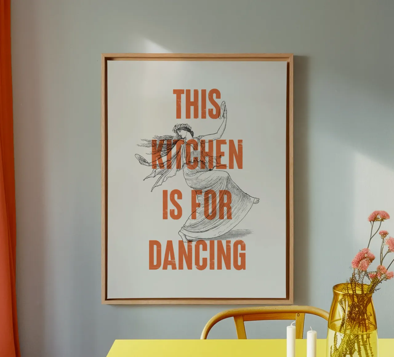 Questa cucina è per ballare tela da Vintagrafica