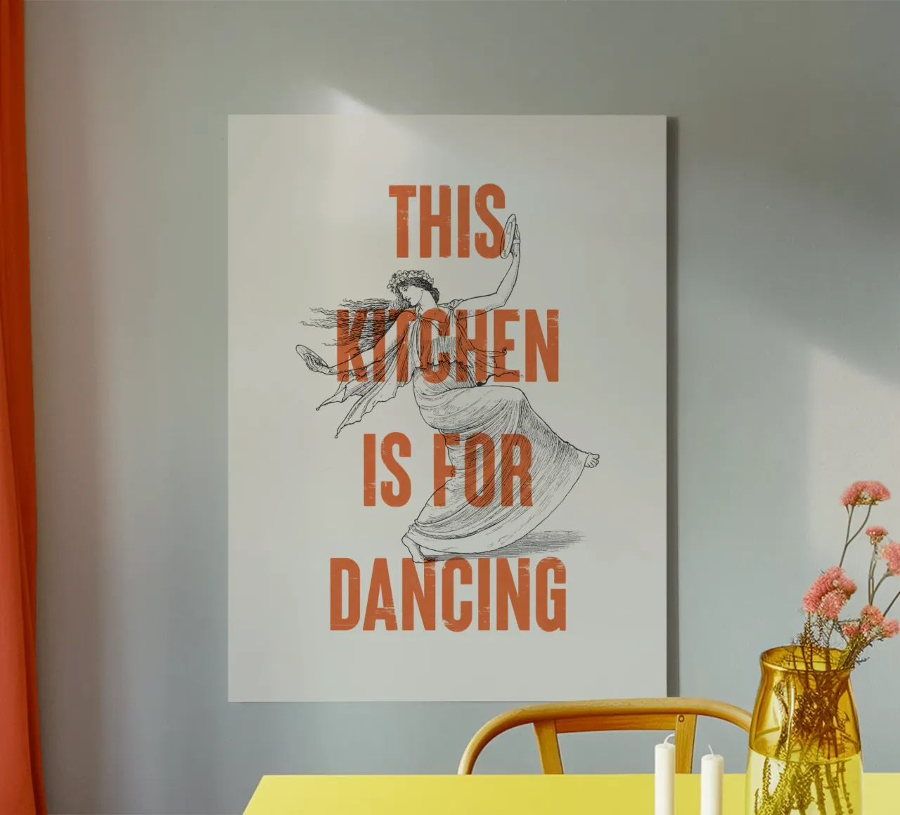 Questa cucina è per ballare tela da Vintagrafica