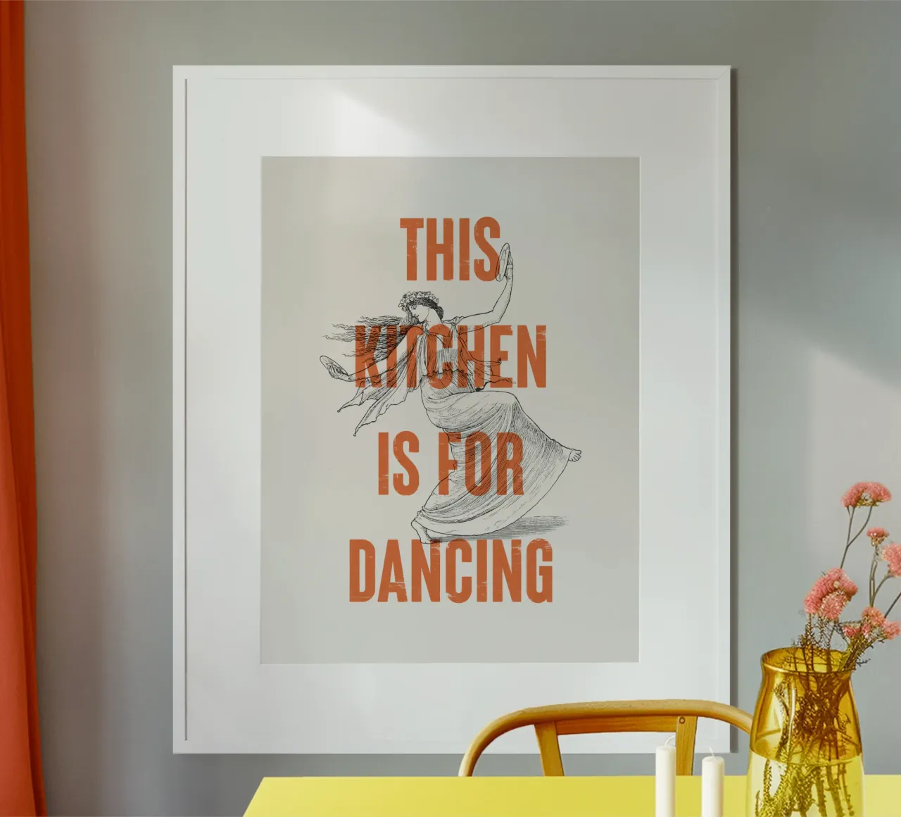 Questa cucina è per ballare carta hahnemühle da Vintagrafica