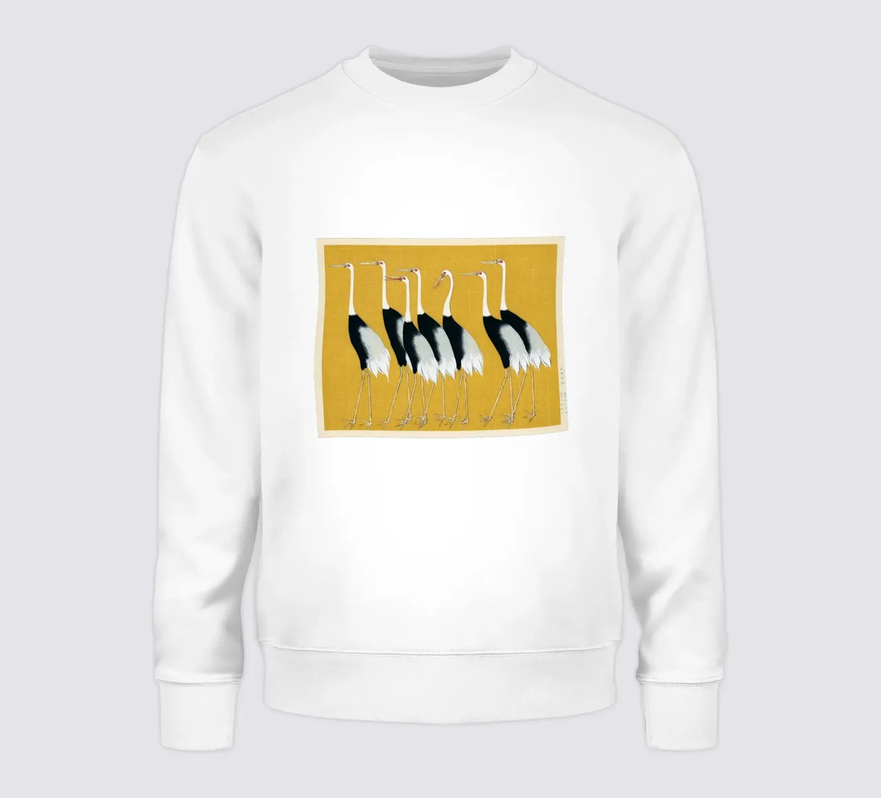 Japanese red-crowned crane by Ogata Kōrin sweatshirt by Venus Art