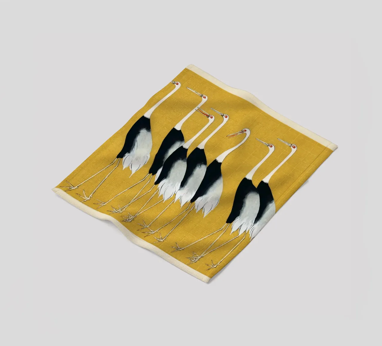Japanese red-crowned crane by Ogata Kōrin fleece blanket by Venus Art