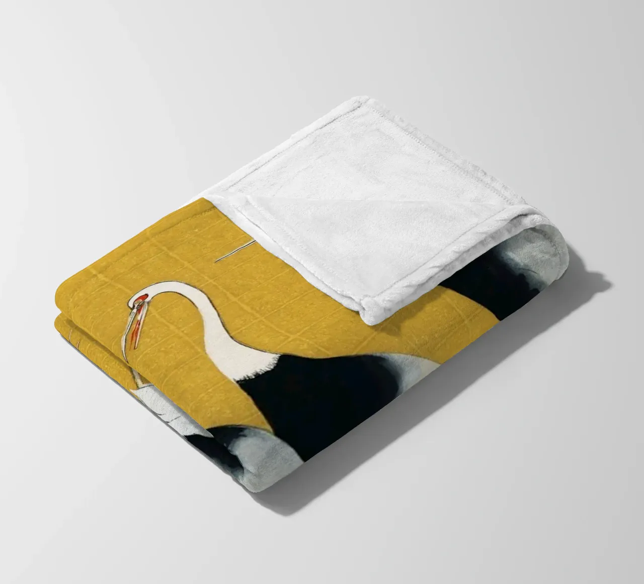 Japanese red-crowned crane by Ogata Kōrin fleece blanket by Venus Art