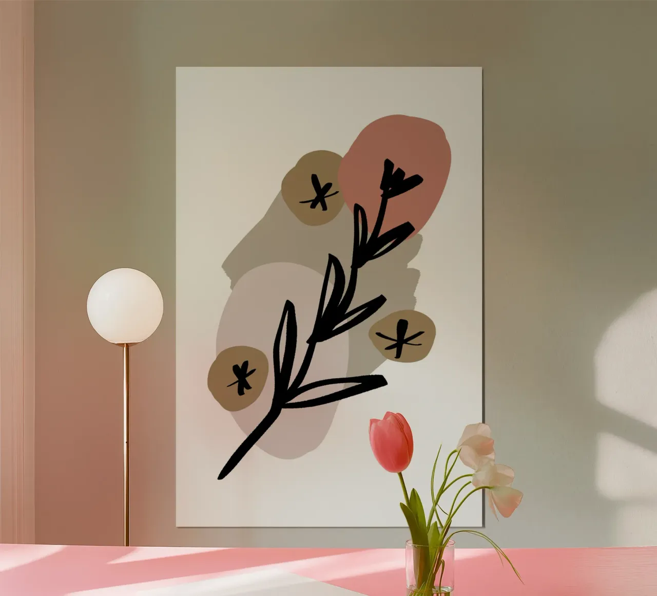 Pure Shapes No 01 poster con telaio in alluminio da treechild