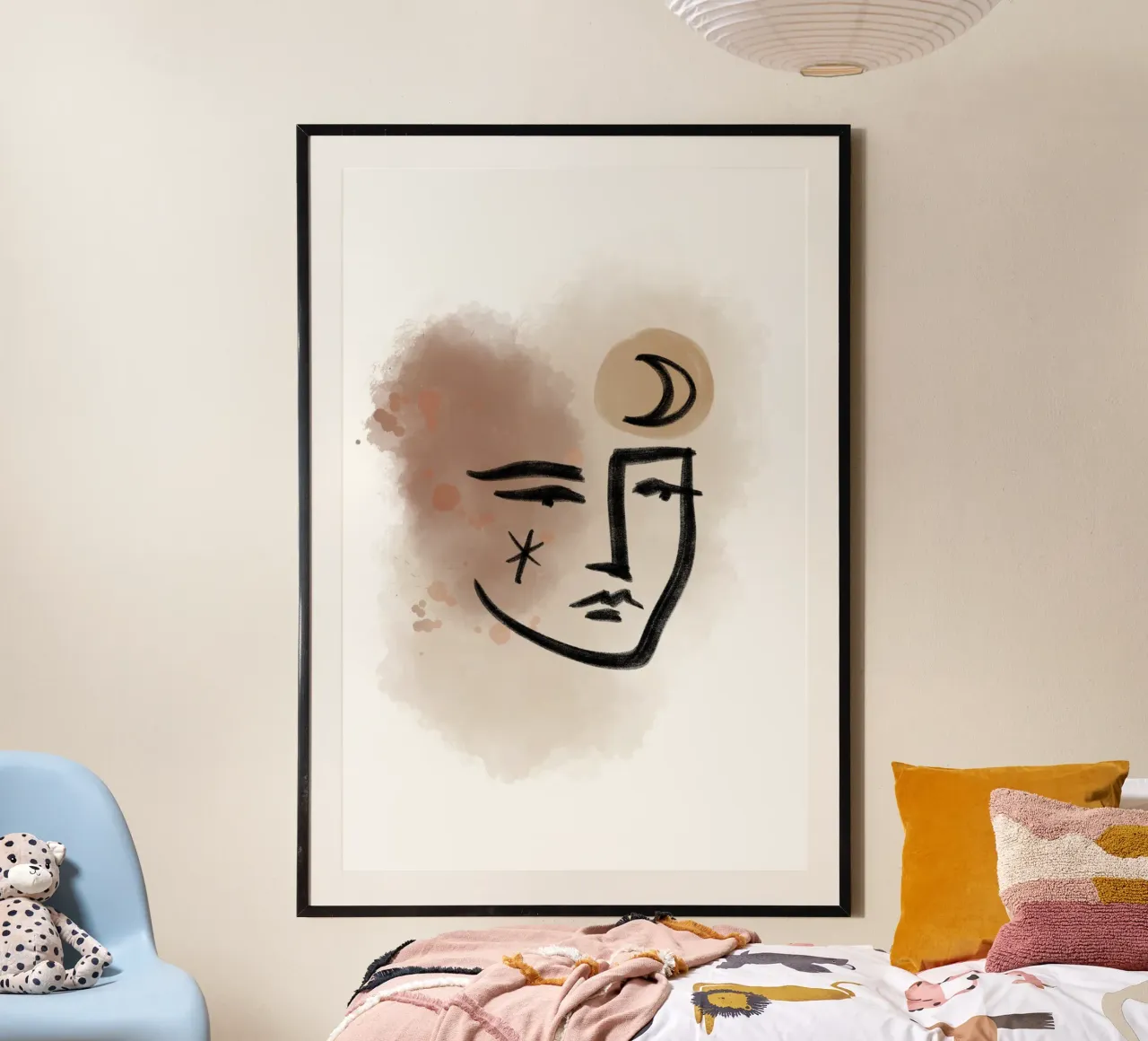 Pure Shapes No 02 poster con telaio in legno da treechild