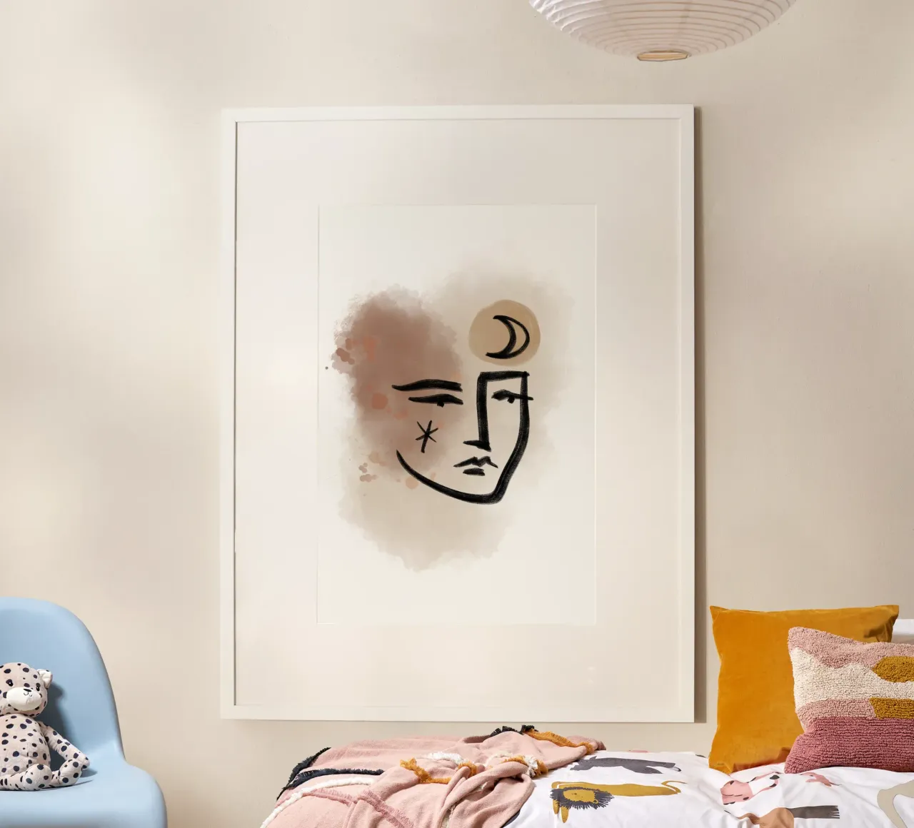 Pure Shapes No 02 poster con telaio in legno da treechild