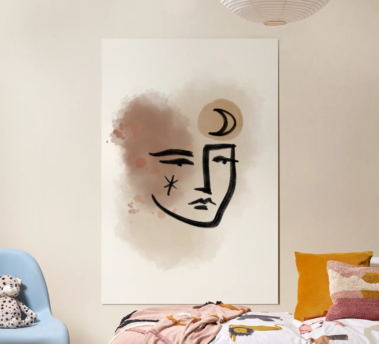 Pure Shapes No 02 poster con telaio in legno da treechild
