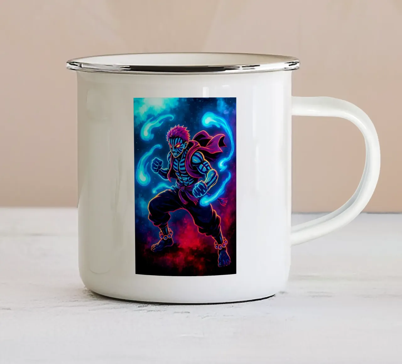Soul Of Demon slayer Akaza tazza in smalto da DGSoulheroes