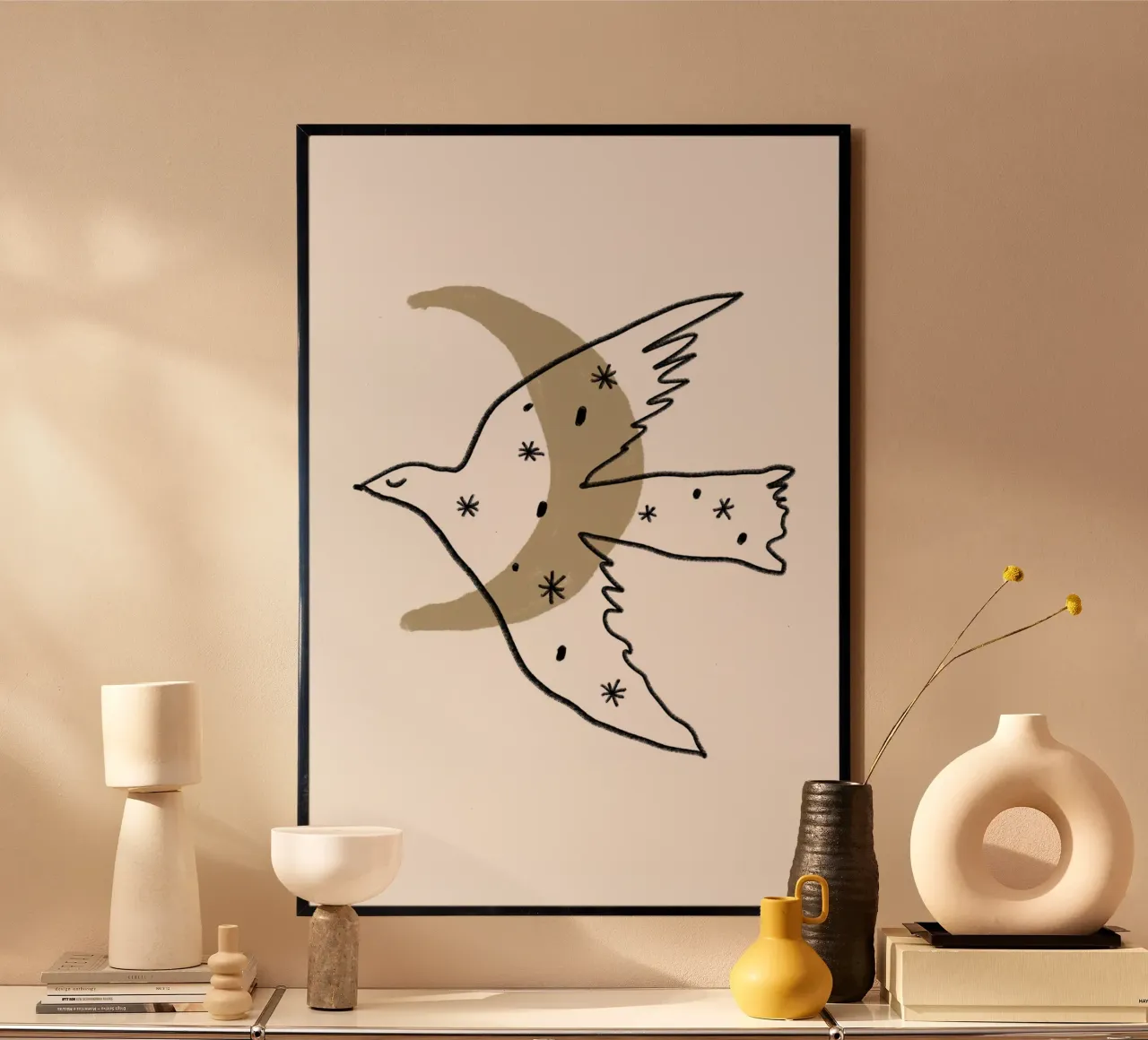 Pure Shapes No 04 poster con telaio in alluminio da treechild