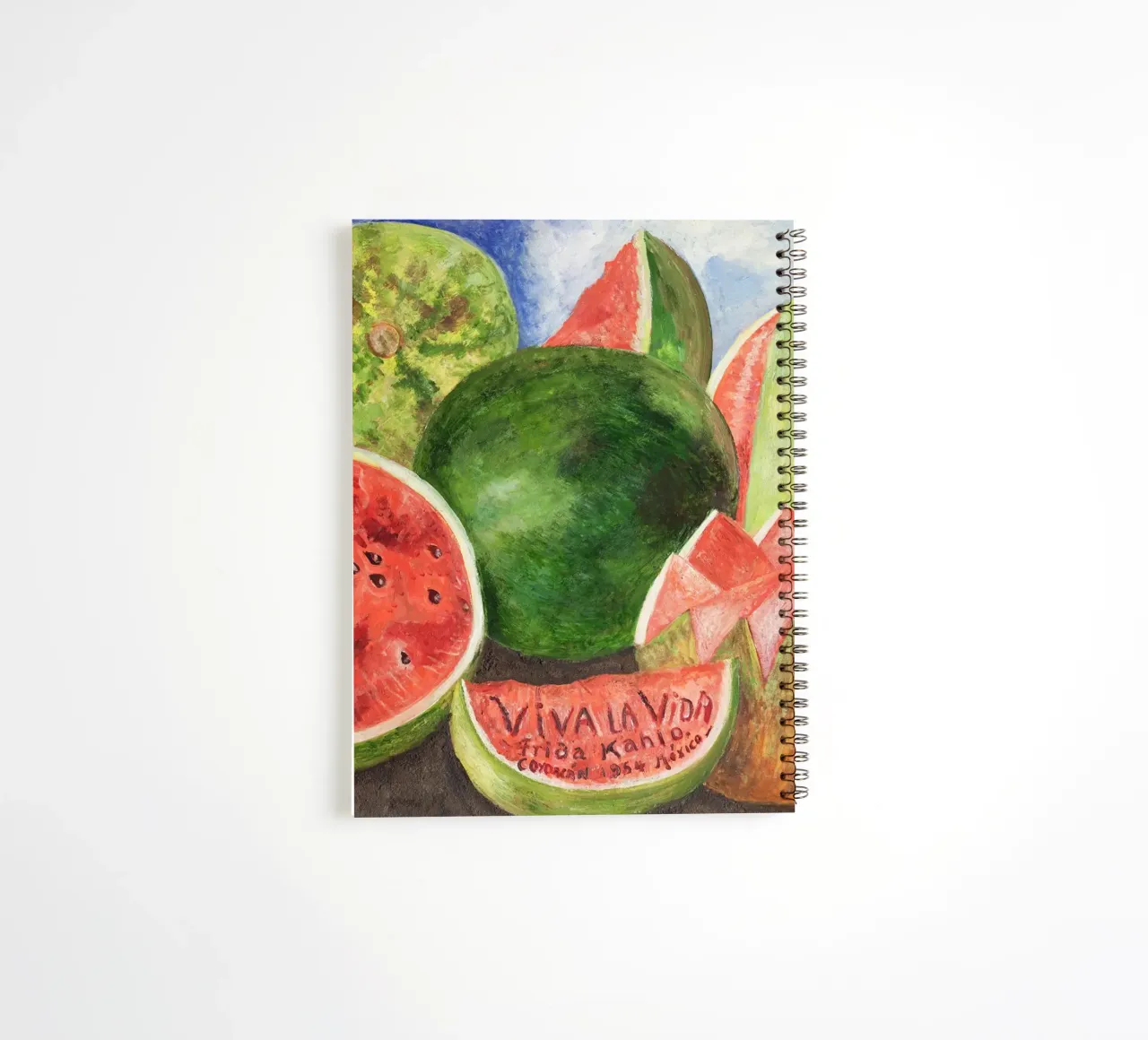 Viva la Vida, painted by Frida Kahlo in 1954 spiral notebook by Venus Art