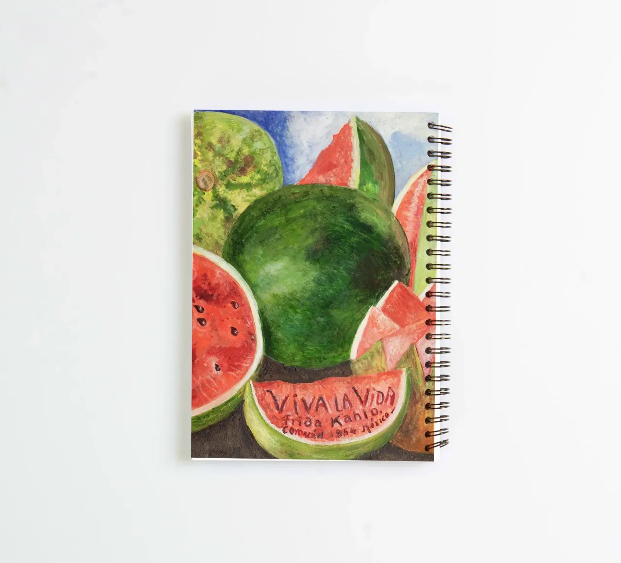 Viva la Vida, painted by Frida Kahlo in 1954 spiral notebook by Venus Art
