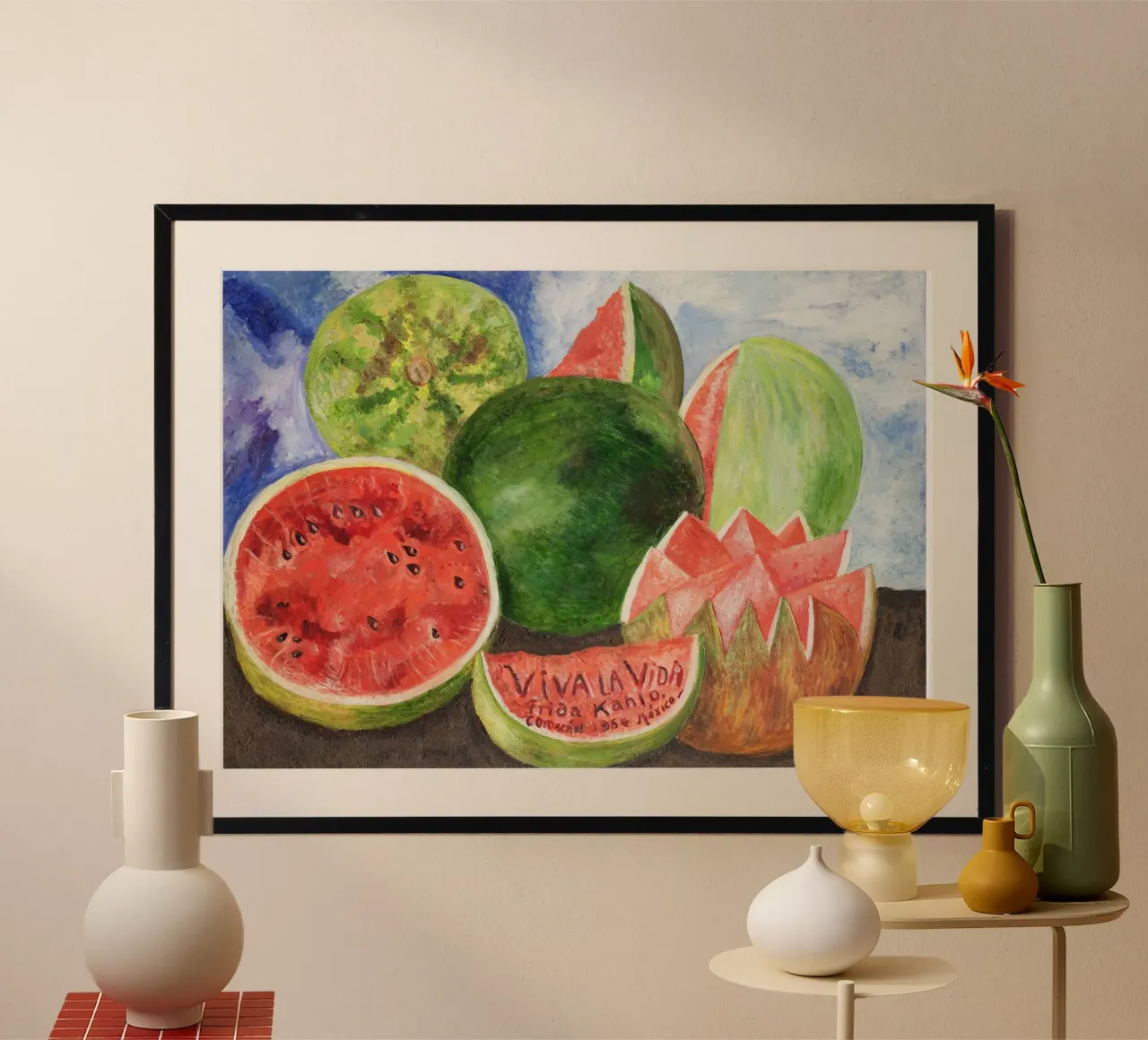 Viva la Vida, painted by Frida Kahlo in 1954 hahnemühle by Venus Art