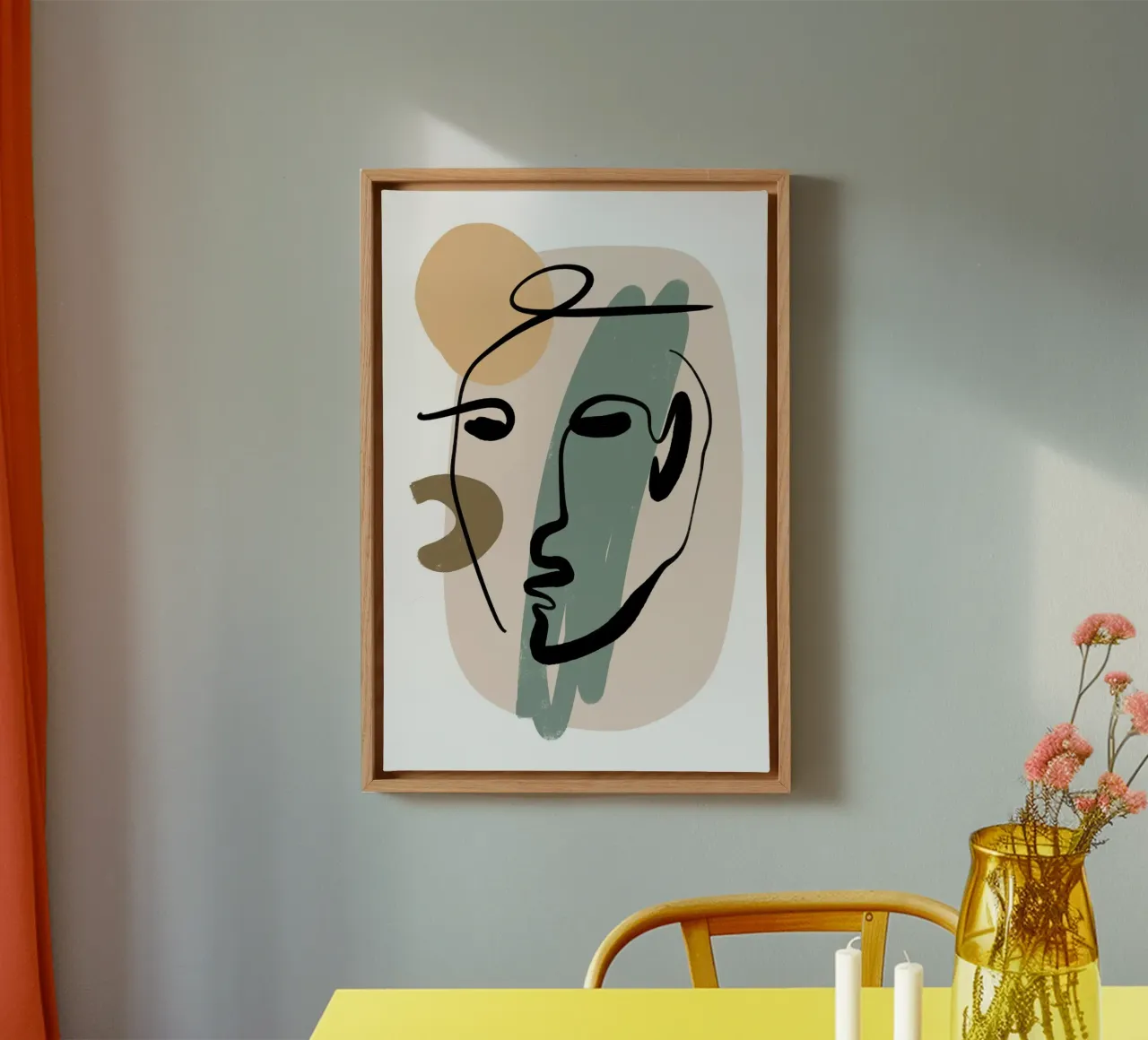 Simple Shapes No 07 tela con Cornice a cassetta da treechild