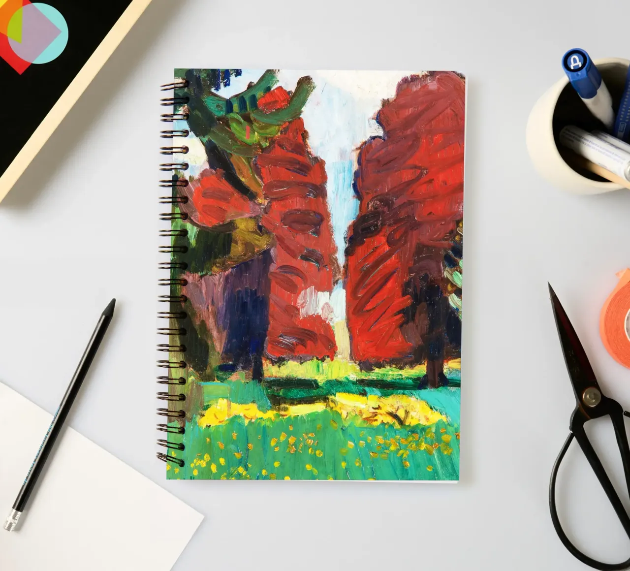 Purple Beeches, attributed to Henri Matisse spiral notebook by Venus Art