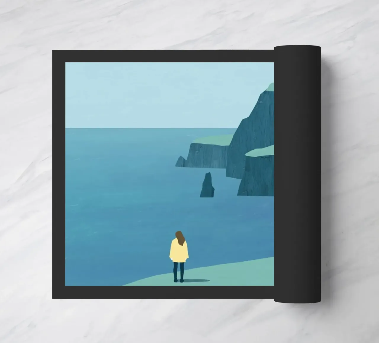 Coastal landscape doormat by Katinka Reinke