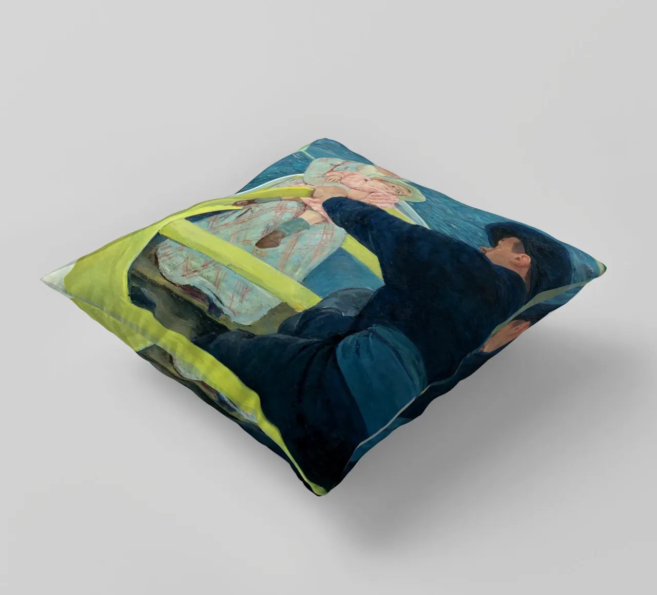 The Boating Party (1893–1894) by Mary Cassatt decorative cushion by Venus Art