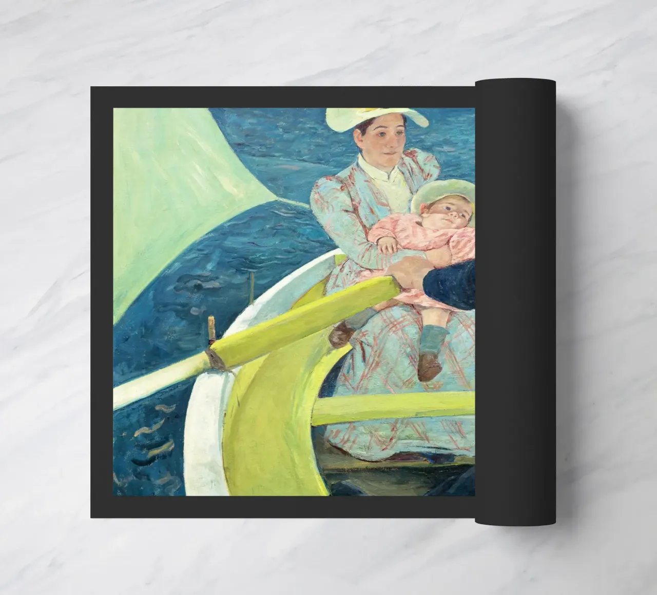The Boating Party (1893–1894) by Mary Cassatt doormat by Venus Art