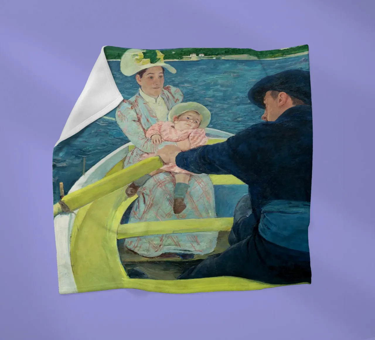 The Boating Party (1893–1894) by Mary Cassatt fleece blanket by Venus Art