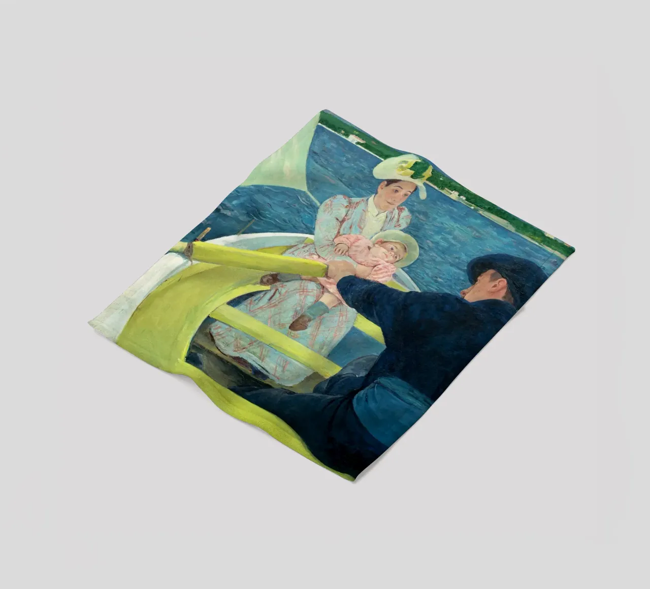 The Boating Party (1893–1894) by Mary Cassatt fleece blanket by Venus Art