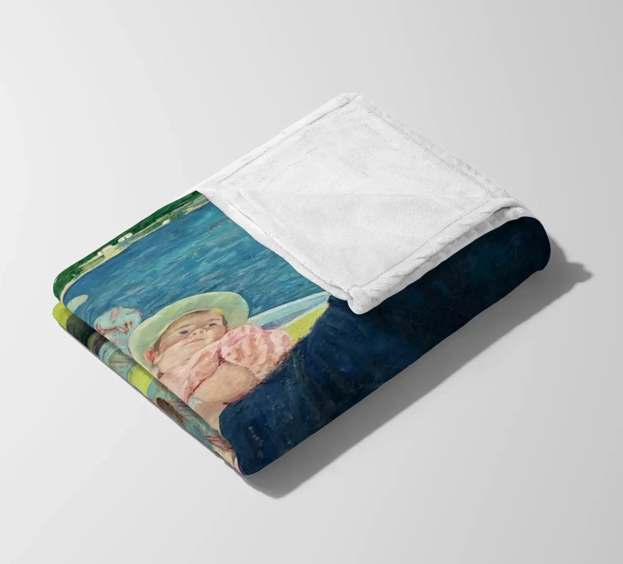 The Boating Party (1893–1894) by Mary Cassatt fleece blanket by Venus Art