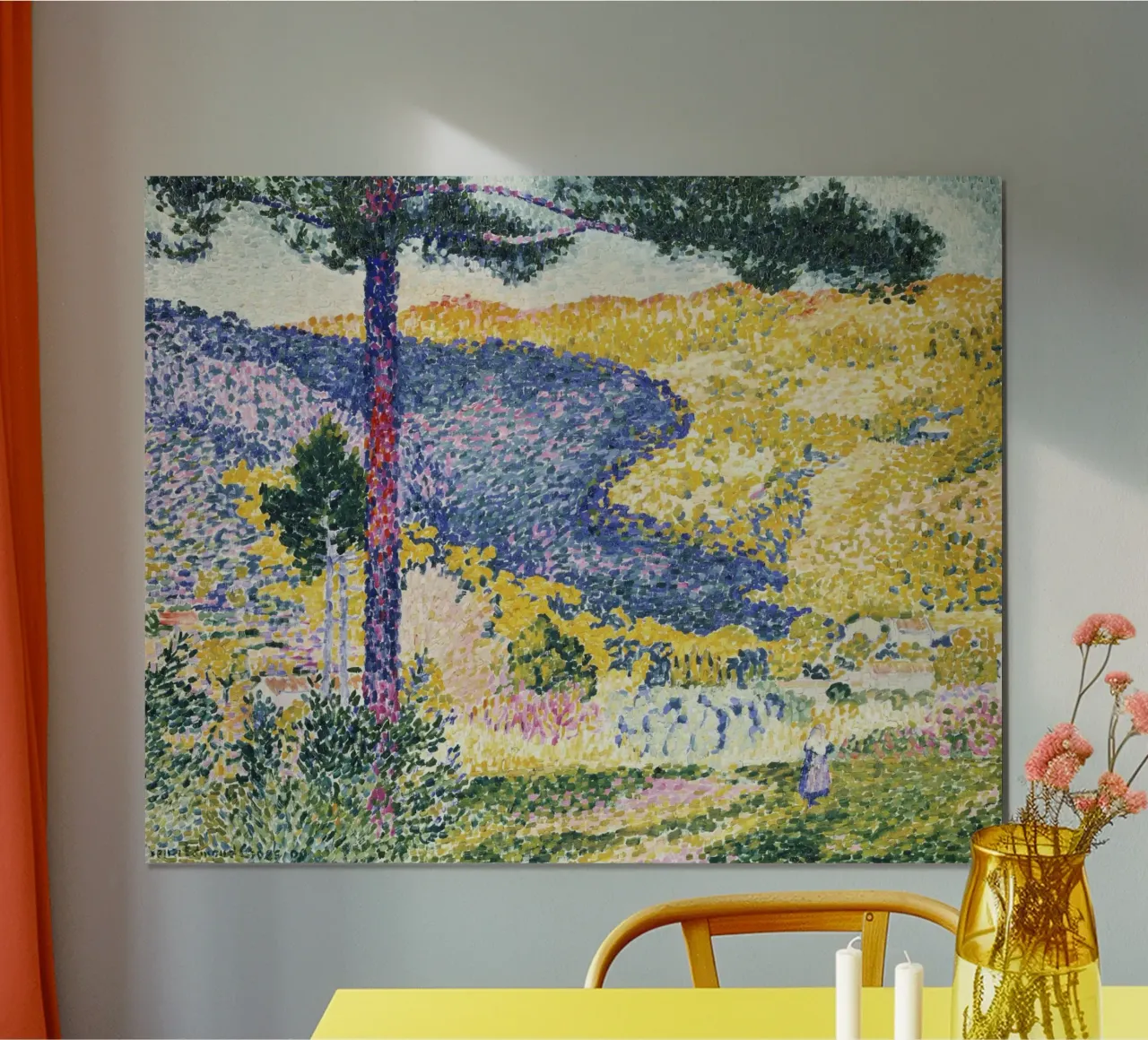 Vallée avec sapin ; ombre sur la montagne (1909) hahnemühle de Art History