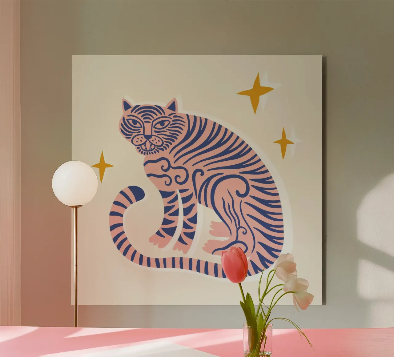 Boho Tiger No 01 alluminio dibond da treechild