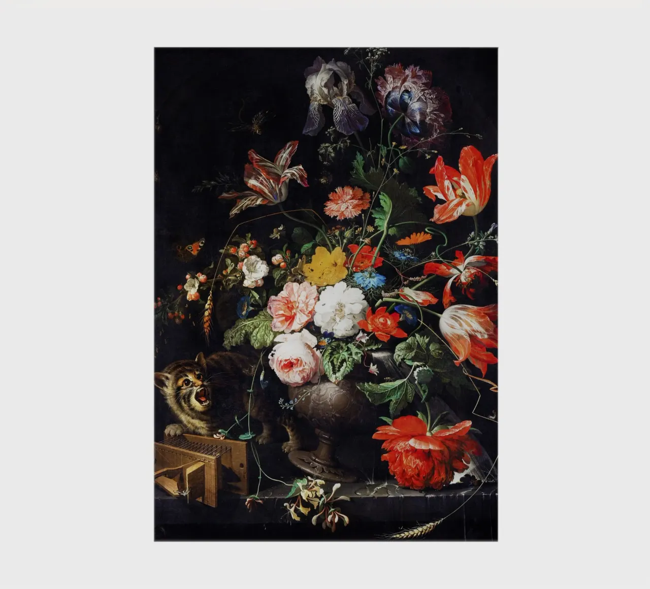 The Overturned Bouquet (c. 1660–1679) by Abraham Mignon notebook by Jolie Prints