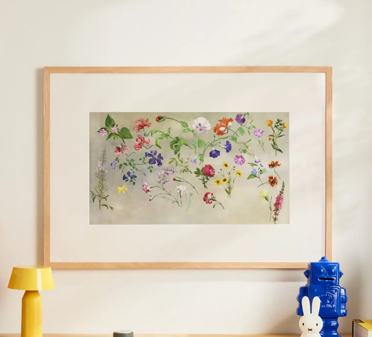 "Studies of Flowers (1848)" by Swiss painter Jacques-Laurent poster by Classic Art Prints