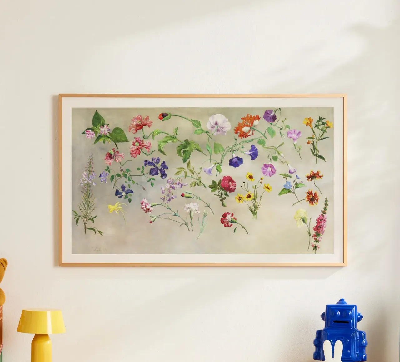 "Studies of Flowers (1848)" by Swiss painter Jacques-Laurent poster by Classic Art Prints