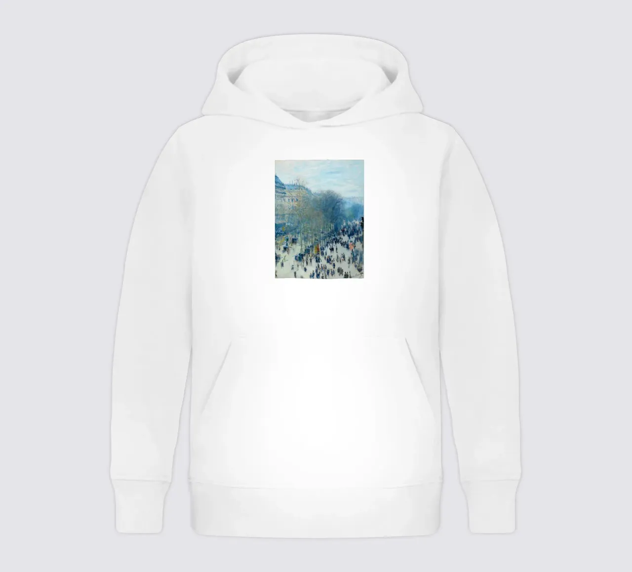 Boulevard des Capucines (1873-1874 circa) di Claude Monet felpa bambino con cappuccio da Monet Art Prints