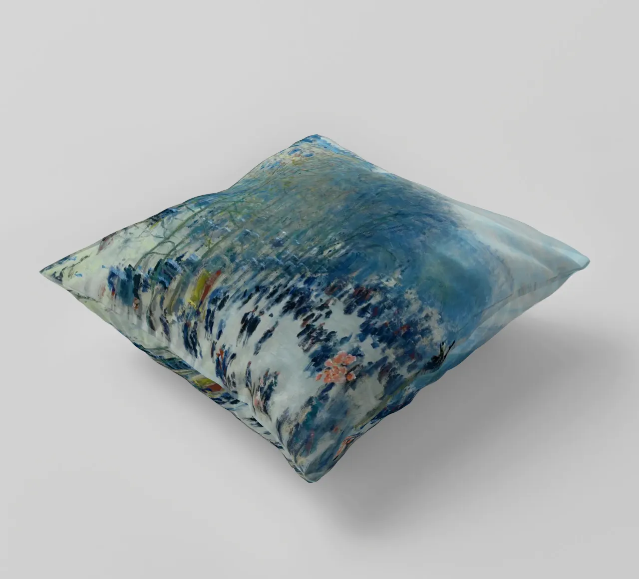 Boulevard des Capucines (c. 1873–1874) by Claude Monet decorative cushion by Monet Art Prints