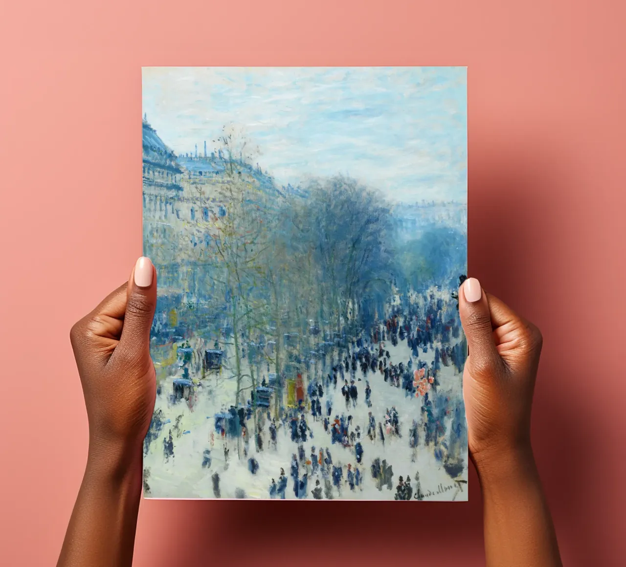 Boulevard des Capucines (1873-1874 circa) di Claude Monet foglio adesivo da Monet Art Prints
