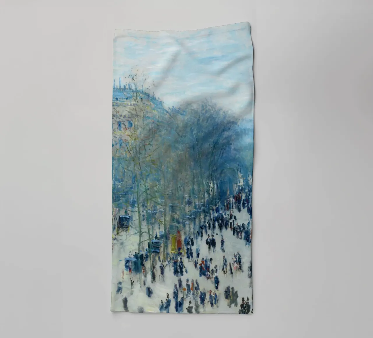 Boulevard des Capucines (c. 1873–1874) by Claude Monet towel by Monet Art Prints